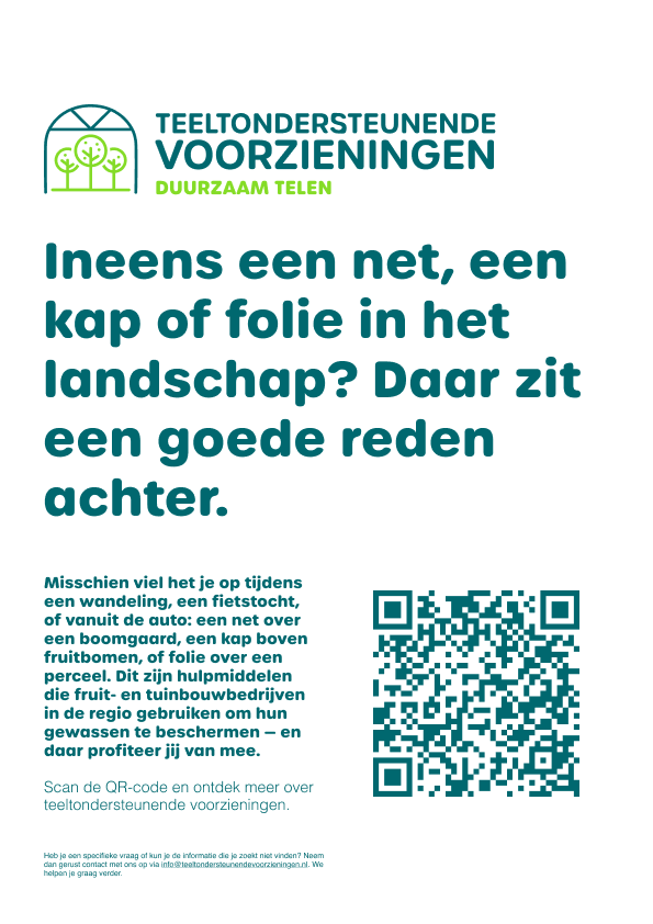 Voorkant van de poster met QR-code