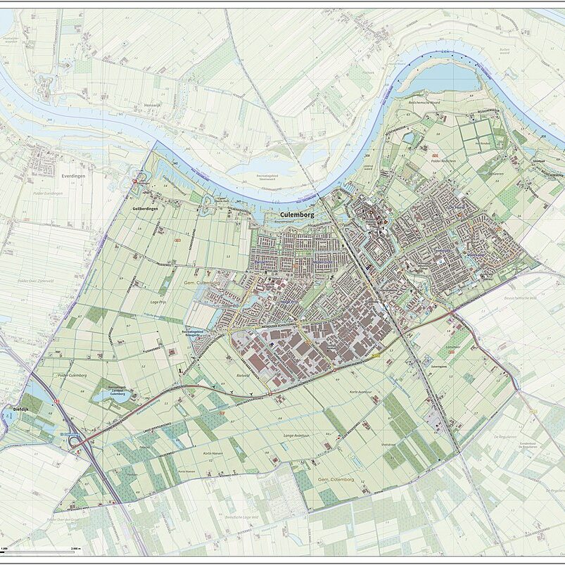 Gemeente Culemborg, plattegrond